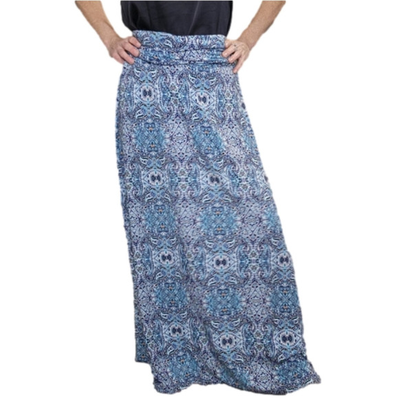 Artisan Ny Dresses & Skirts - Size XL Maxi Skirt Bohemian Paisley print Blue white black color ARTISAN NY